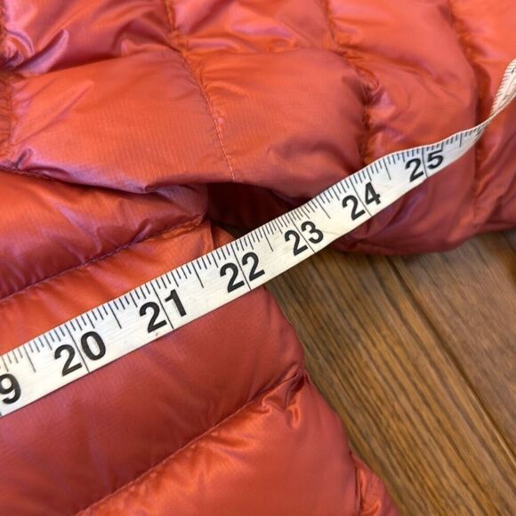 L.L. Bean 850 Down Fill ultralight puffer jacket orange XL petite - Picture 11 of 13